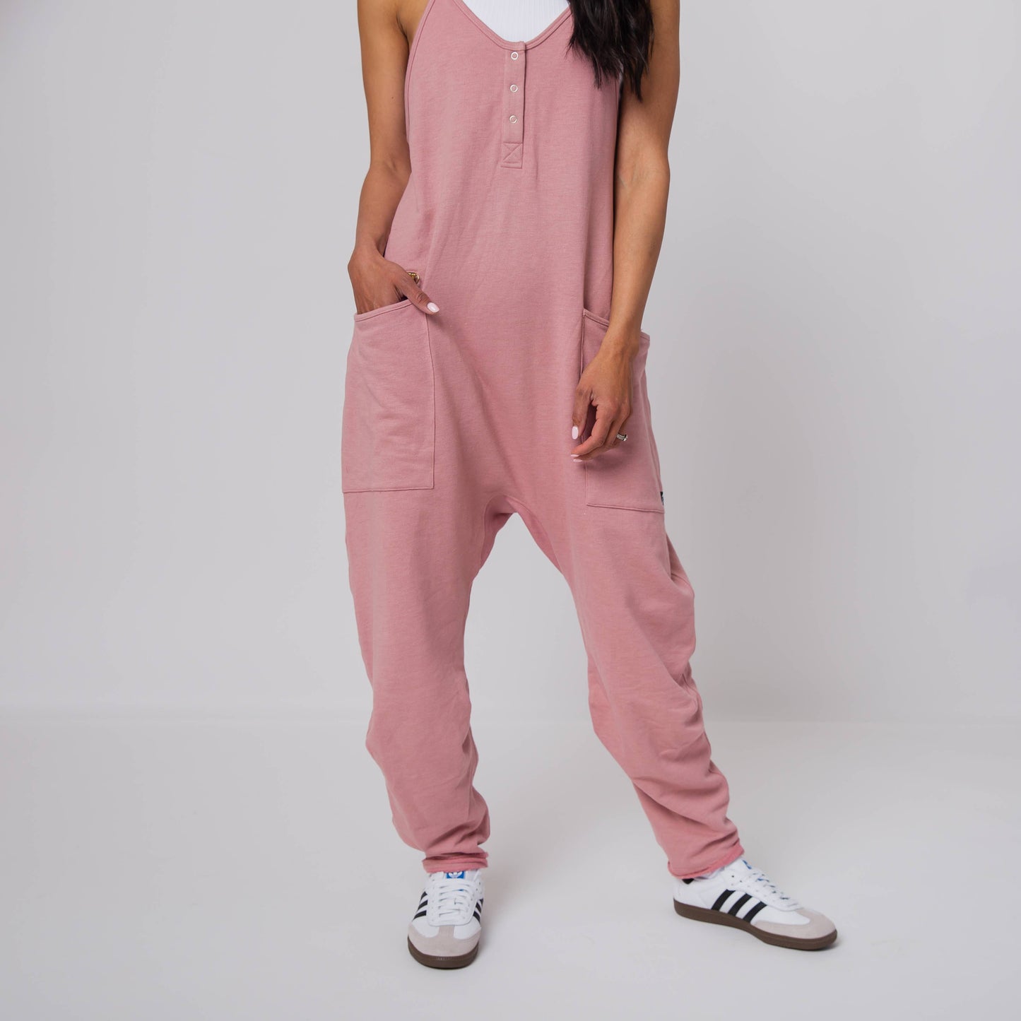 Women's Tank Romper - Blush