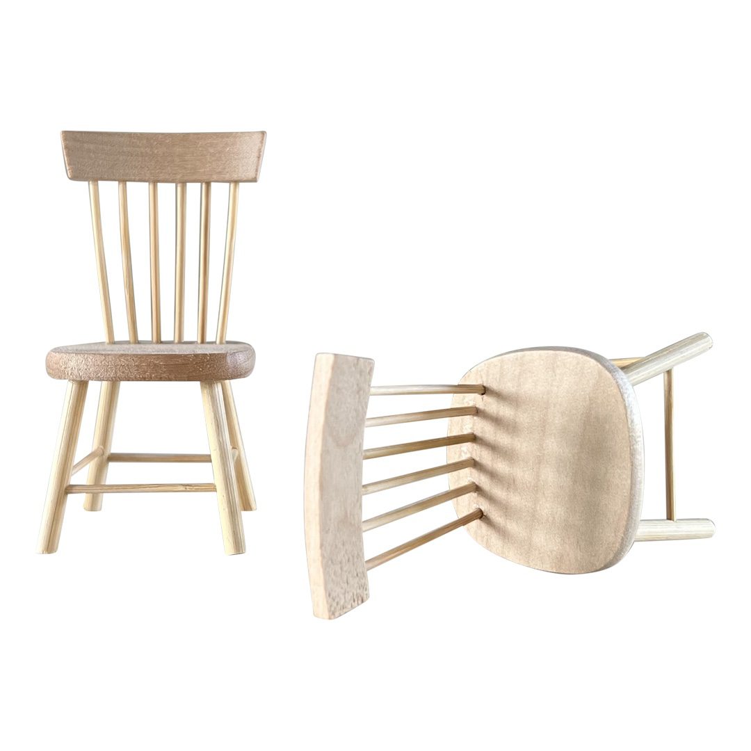 Dollhouse Classic Windsor Dining Chair Natural Wood