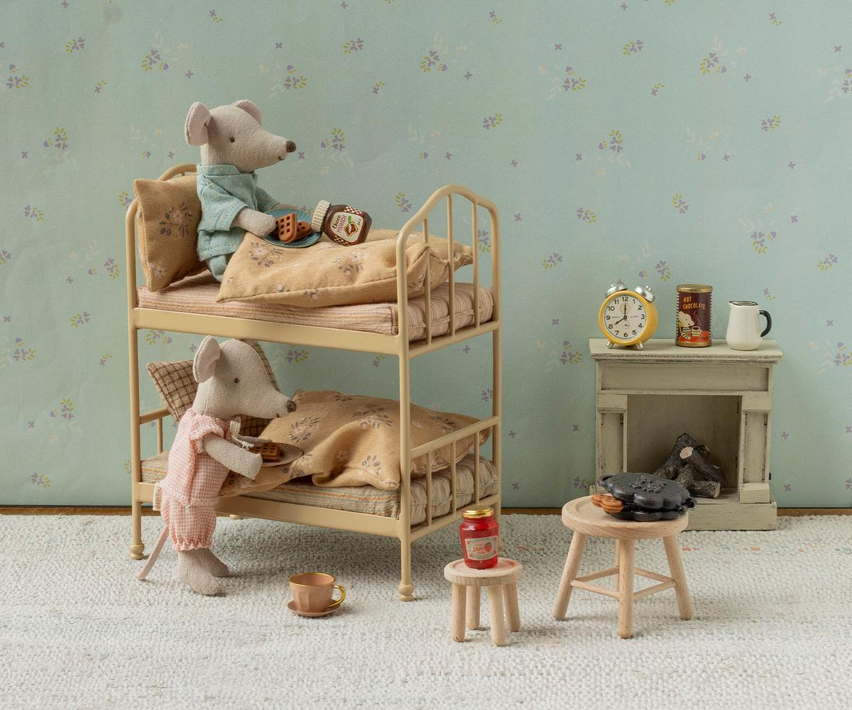 Maileg Mouse Bunk Bed in Wheat