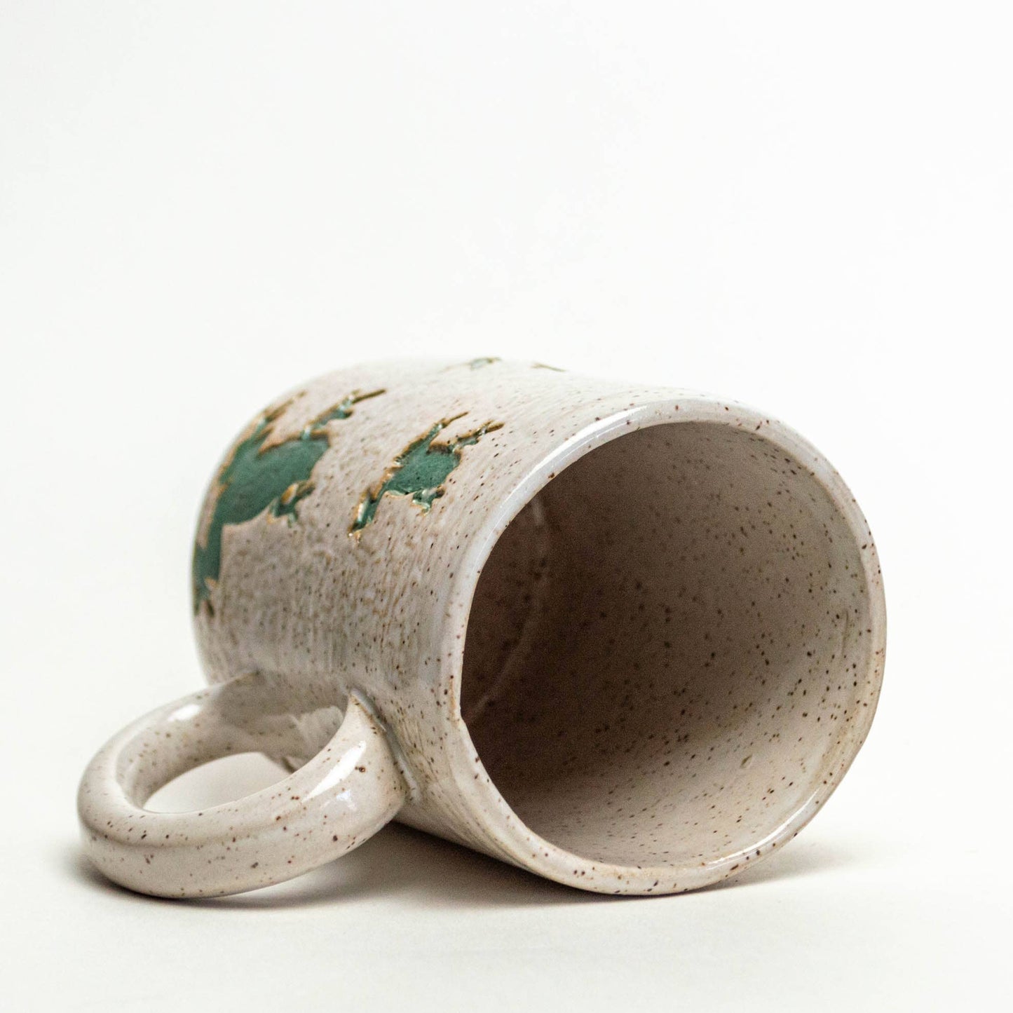 Poison Dart Frog Handmade Ceramic / Pottery White 14 oz Mug