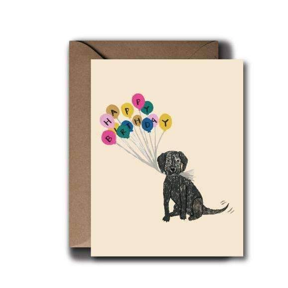 Black Lab Puppy Birthday Card