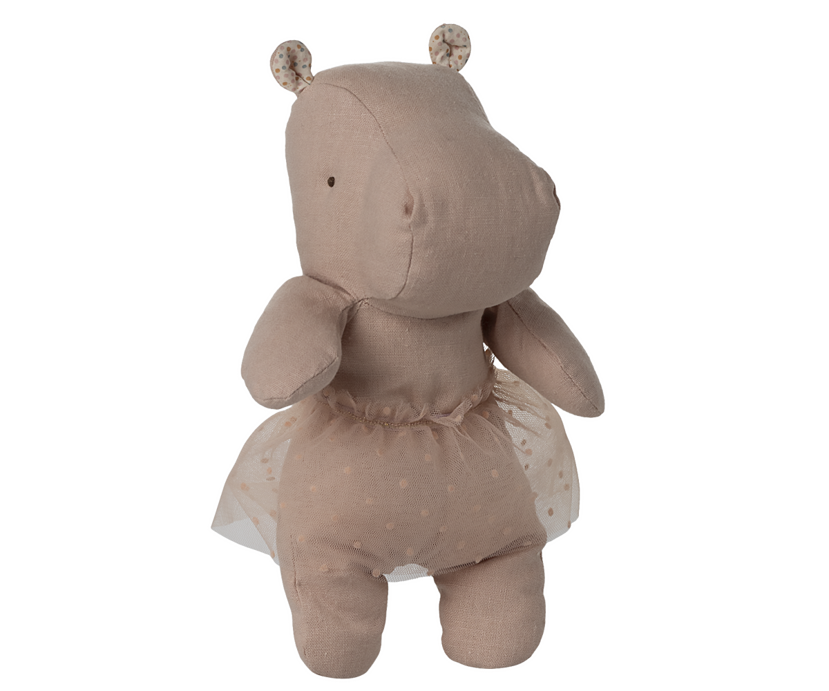 Safari Friends Hippo With Skirt Soft Rose