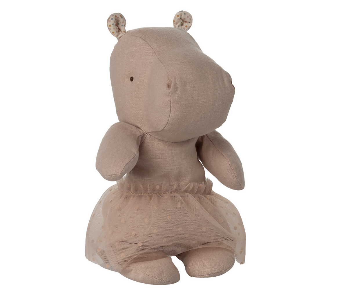 Safari Friends Hippo With Skirt Soft Rose