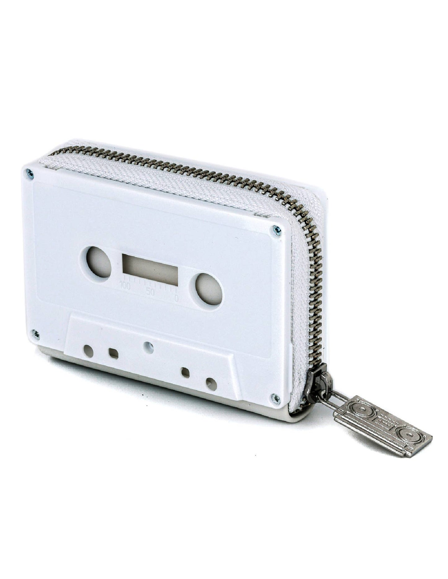 White 80's Retro Cassette Tape Wallet
