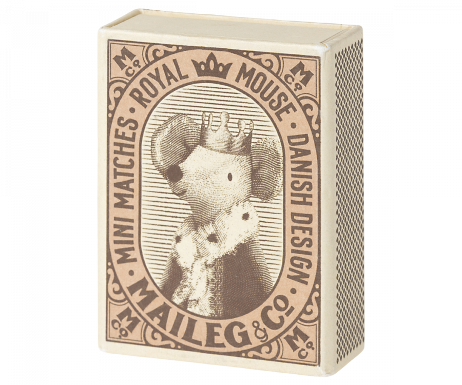 Sleepy/Wakey Baby Mouse In Matchbox - Light Rose