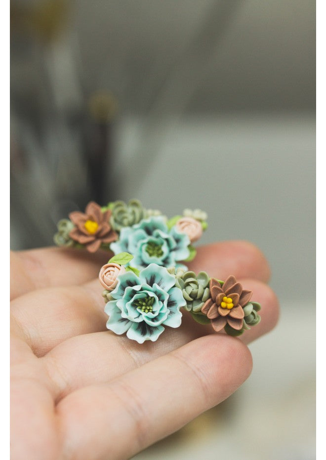 Flower Bouquet Cuff Earring