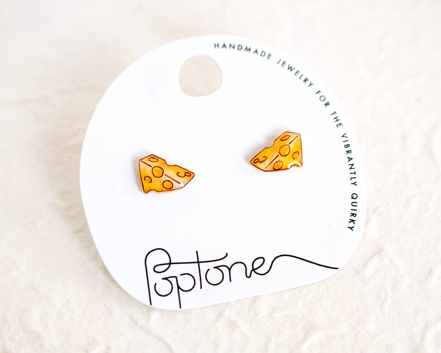 Yellow Cheese Wedge Handmade Cheesy Wisconsin Earrings