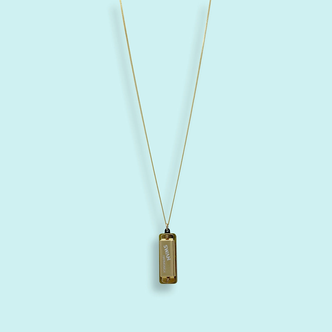 Golden Harmonica Necklace