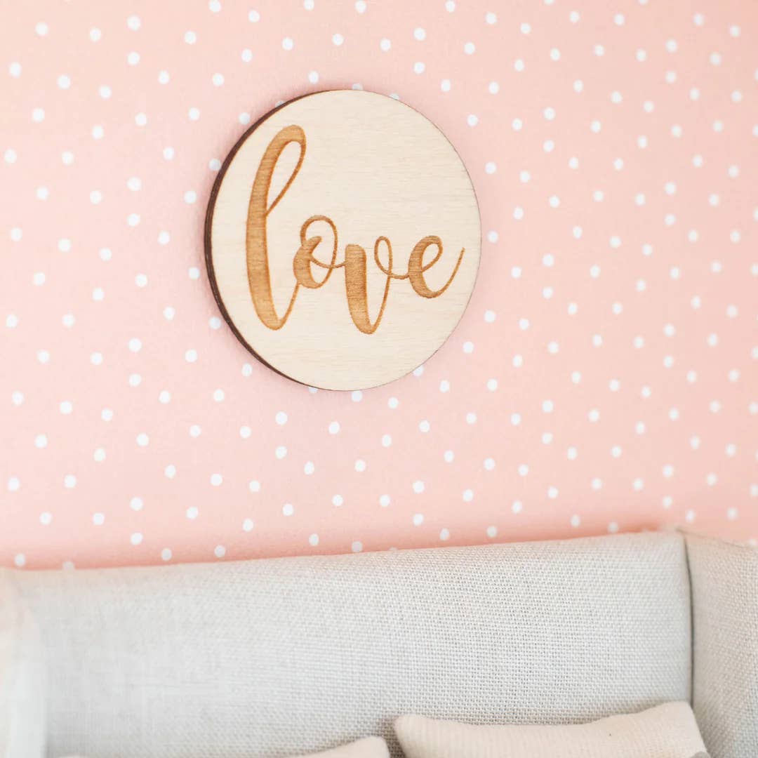 Dollhouse Engraved Love Decorative Sign