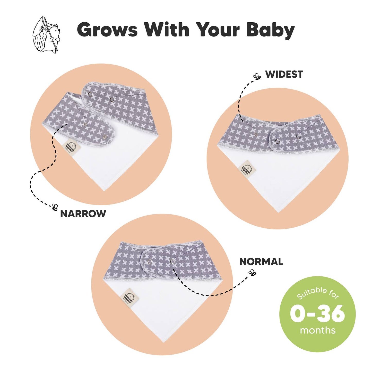 10-pack Baby Bandana Bibs for Boys and Girls