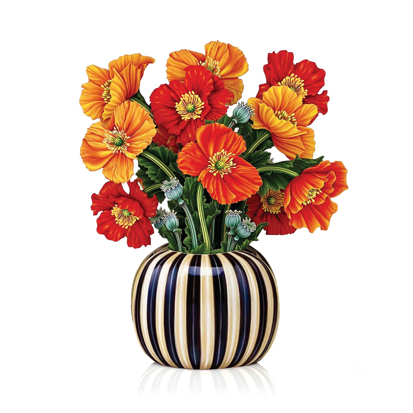 Mini French Poppies Pop-up Greeting Card