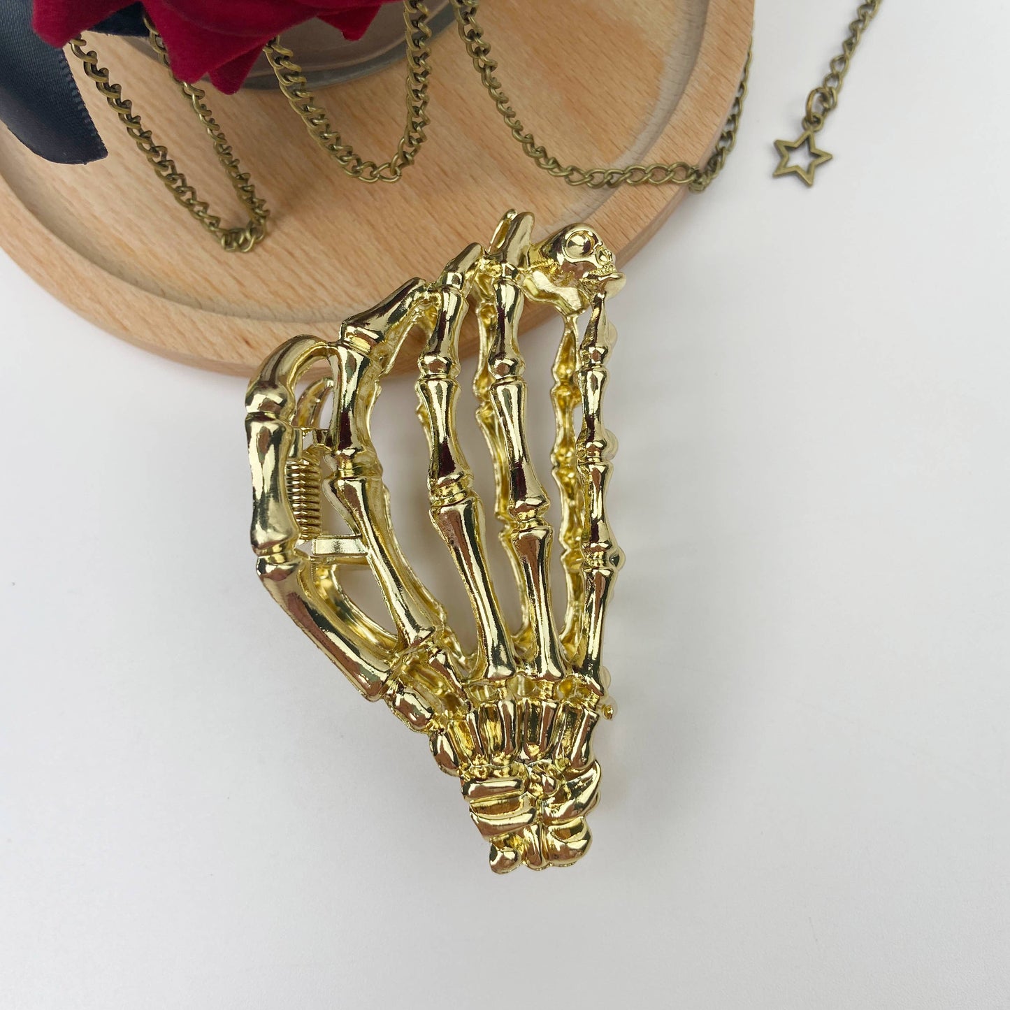 Metal Skull Hair Clip Halloween