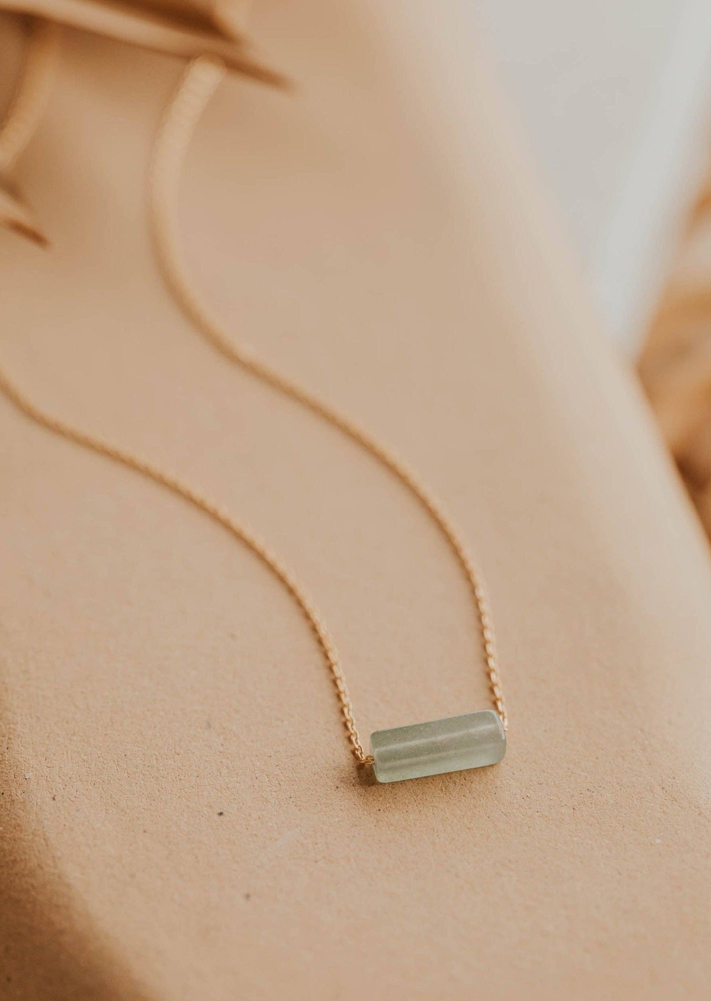 Seafoam Gemma Necklace | 14kt Gold Fill + Sterling Silver
