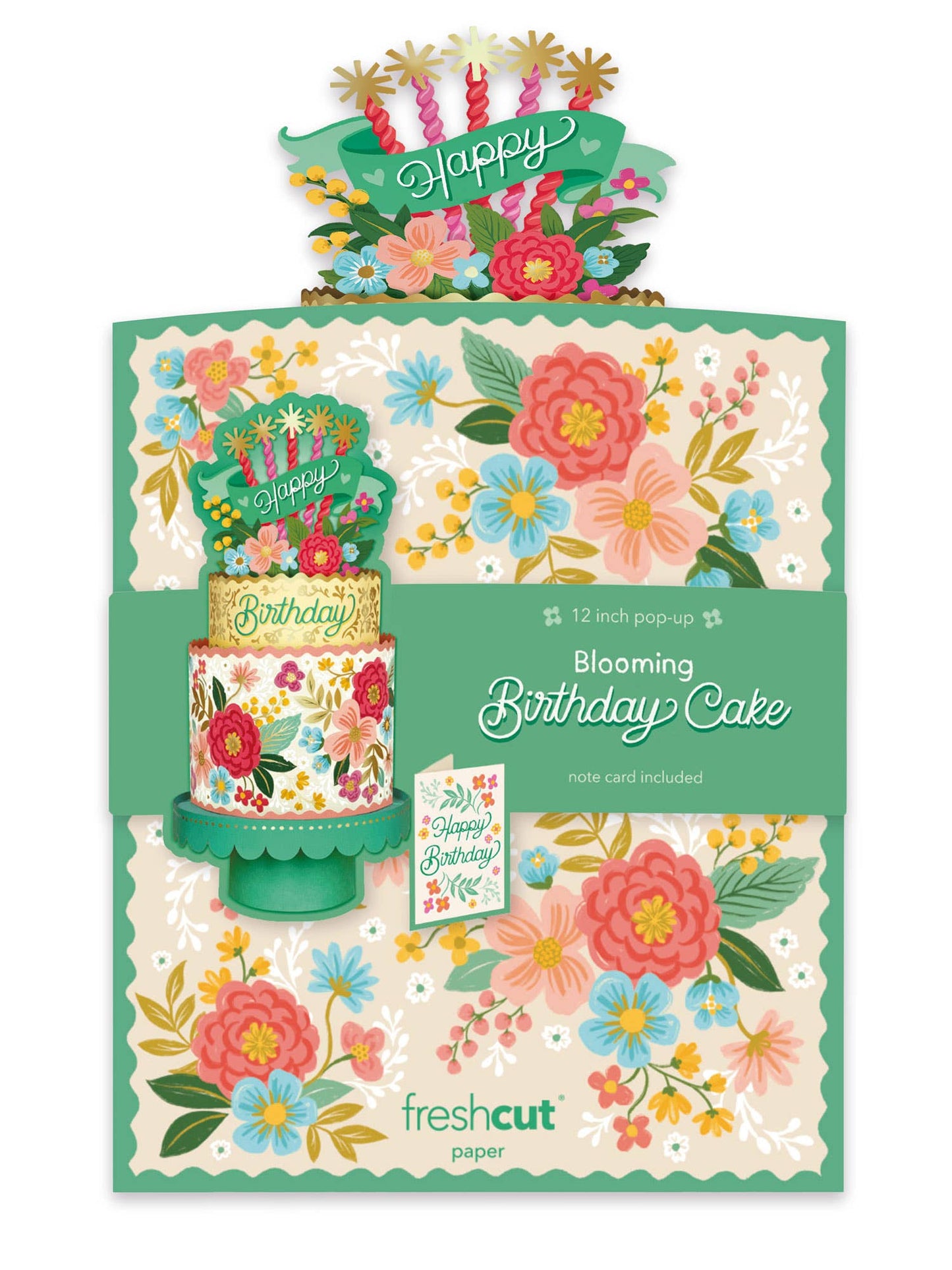 Blooming Birthday Cake Pop-up Greeting Card