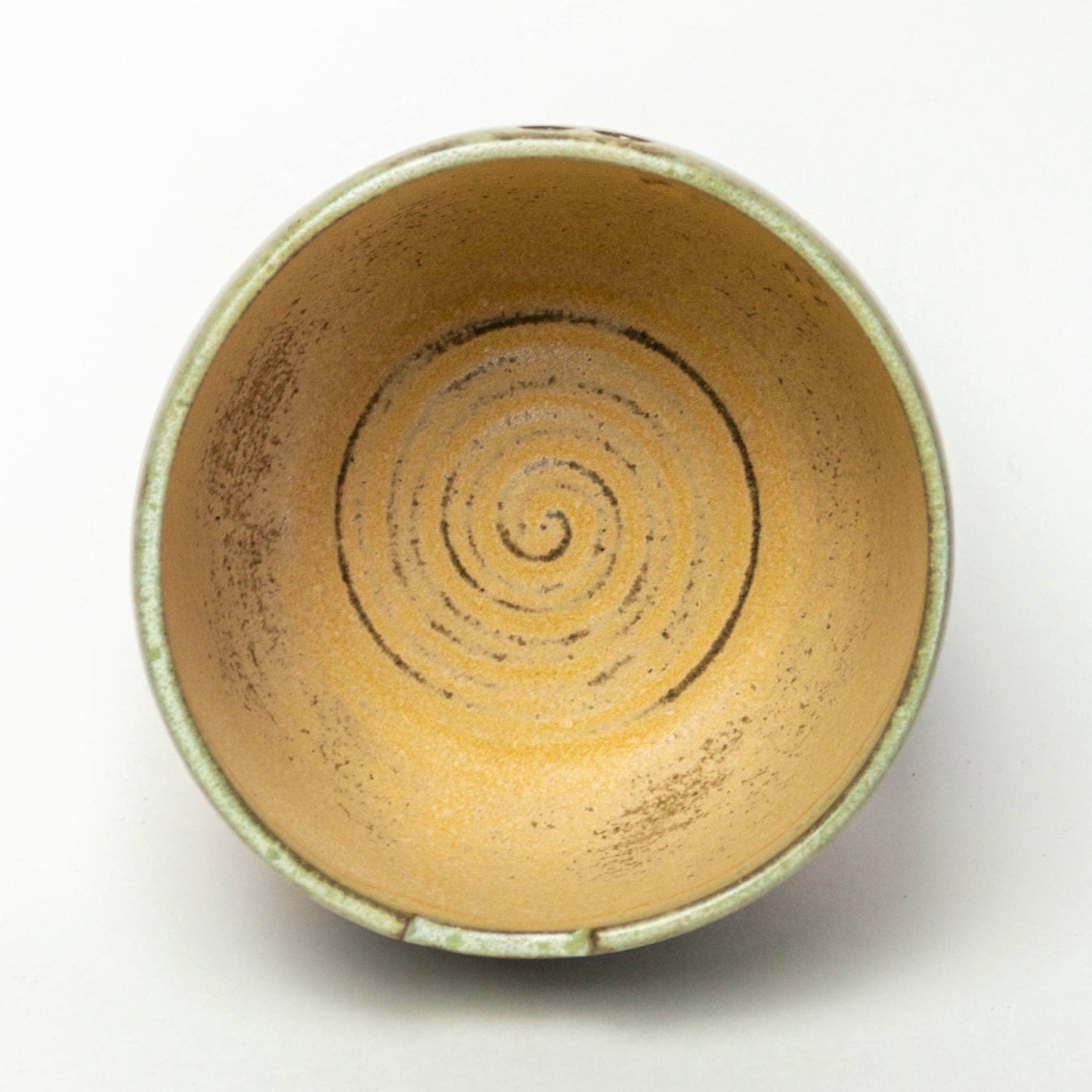 Rice/Noodle Bowl - Handmade Chocolate Clay - Green