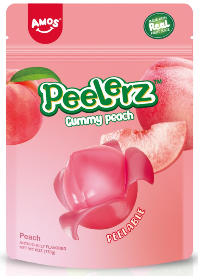 Amos Gummy Peelerz Peach 6oz