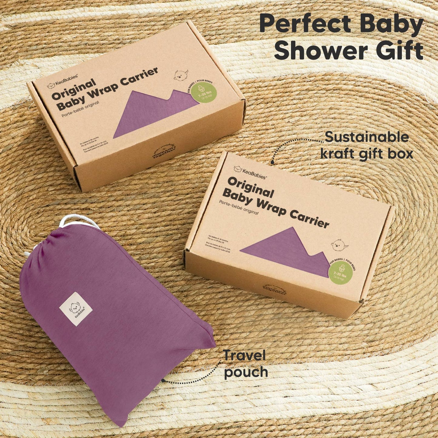 KeaBabies Original Baby Wrap Carrier