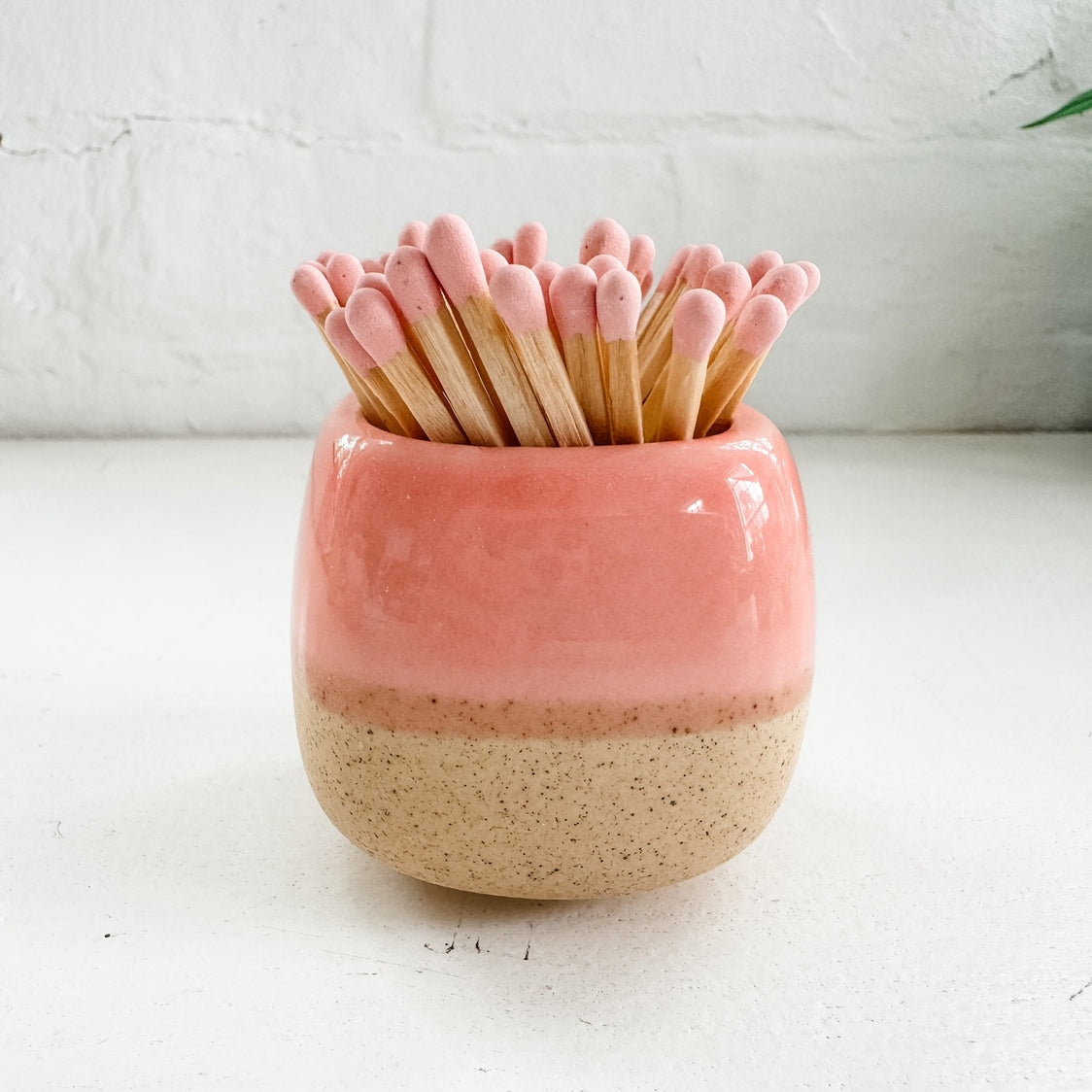 Ceramic Match Holder W/Matches