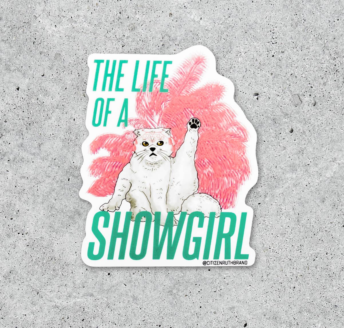 Taylor Swift/Cat Life of a showgirl Sticker