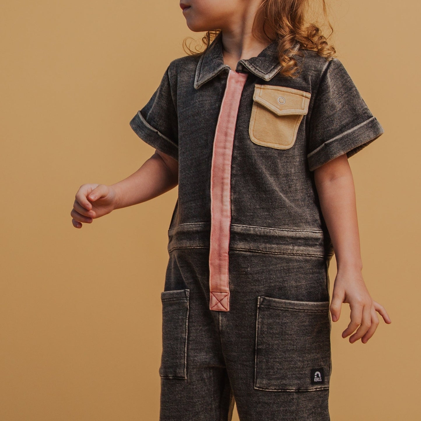 Coverall Black Washed Denim