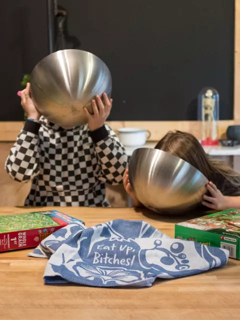 Eat Up Bitches Woven Dish Towel