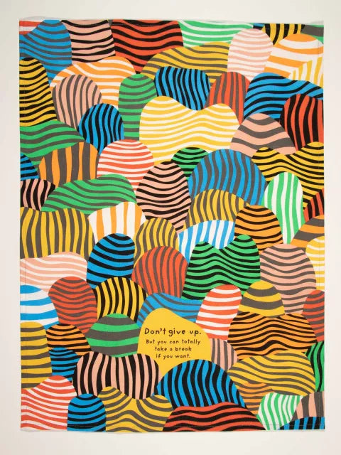 Don't Give Up Printed Dish Towel