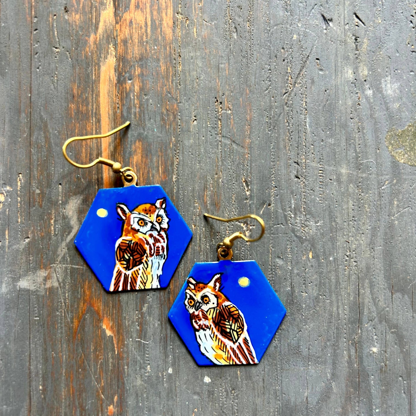 One-of-a-Kind Earrings: Owl