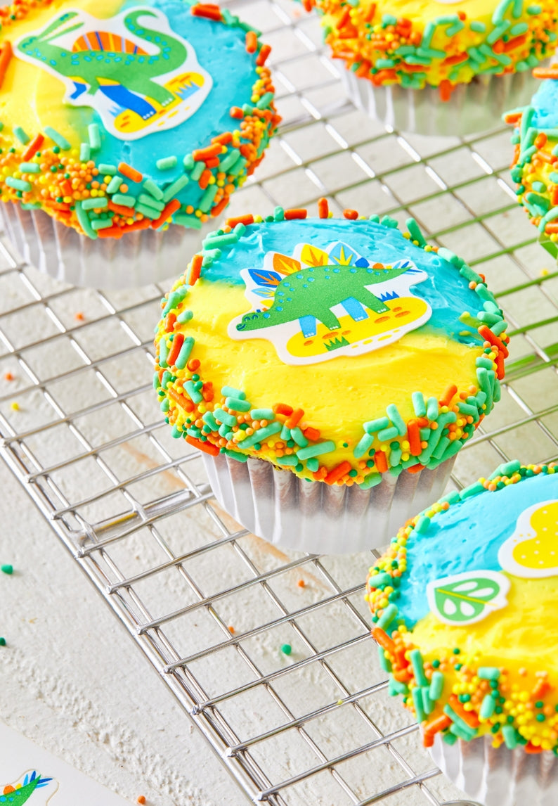 Dinosaur Edible Cookie & Cupcake Toppers
