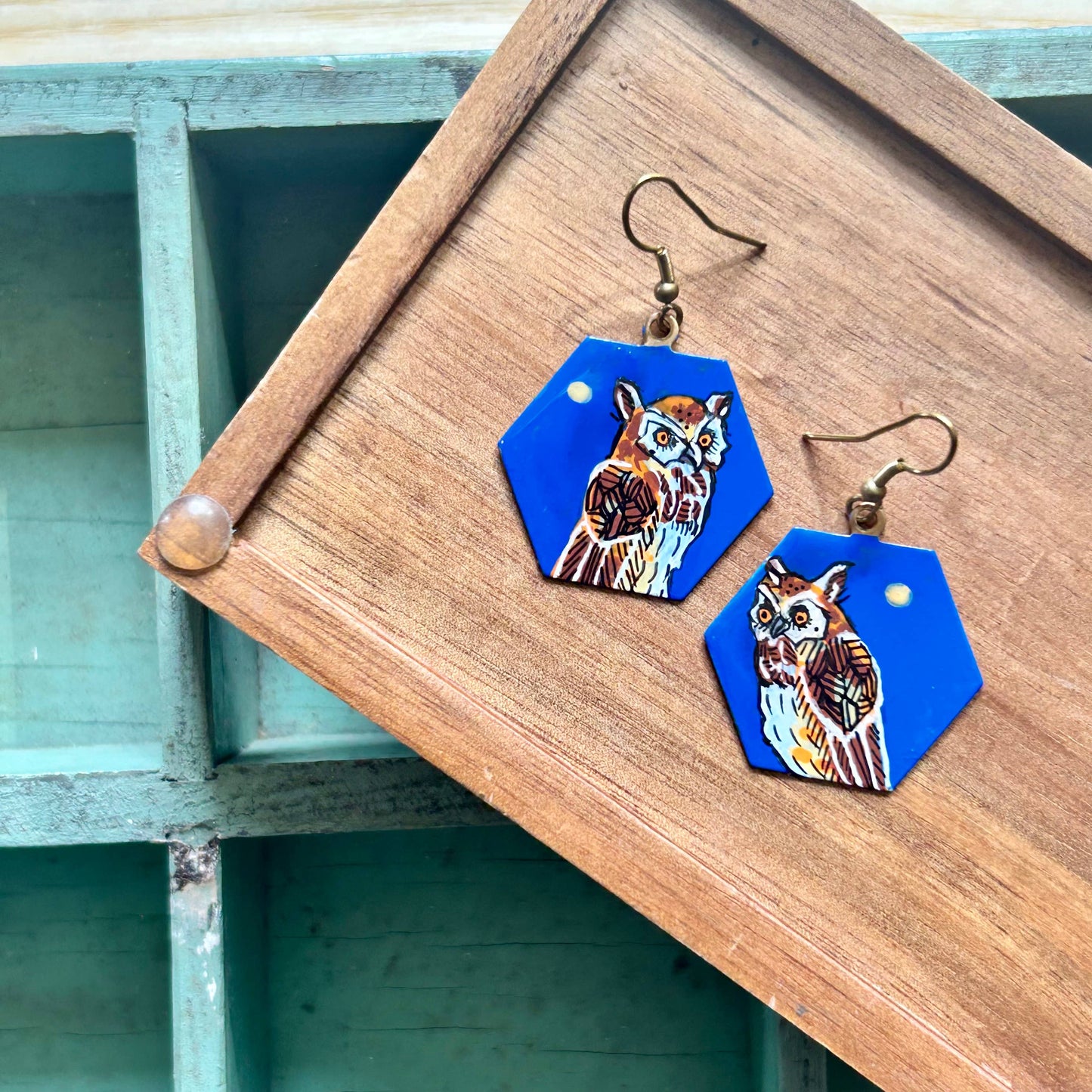 One-of-a-Kind Earrings: Owl