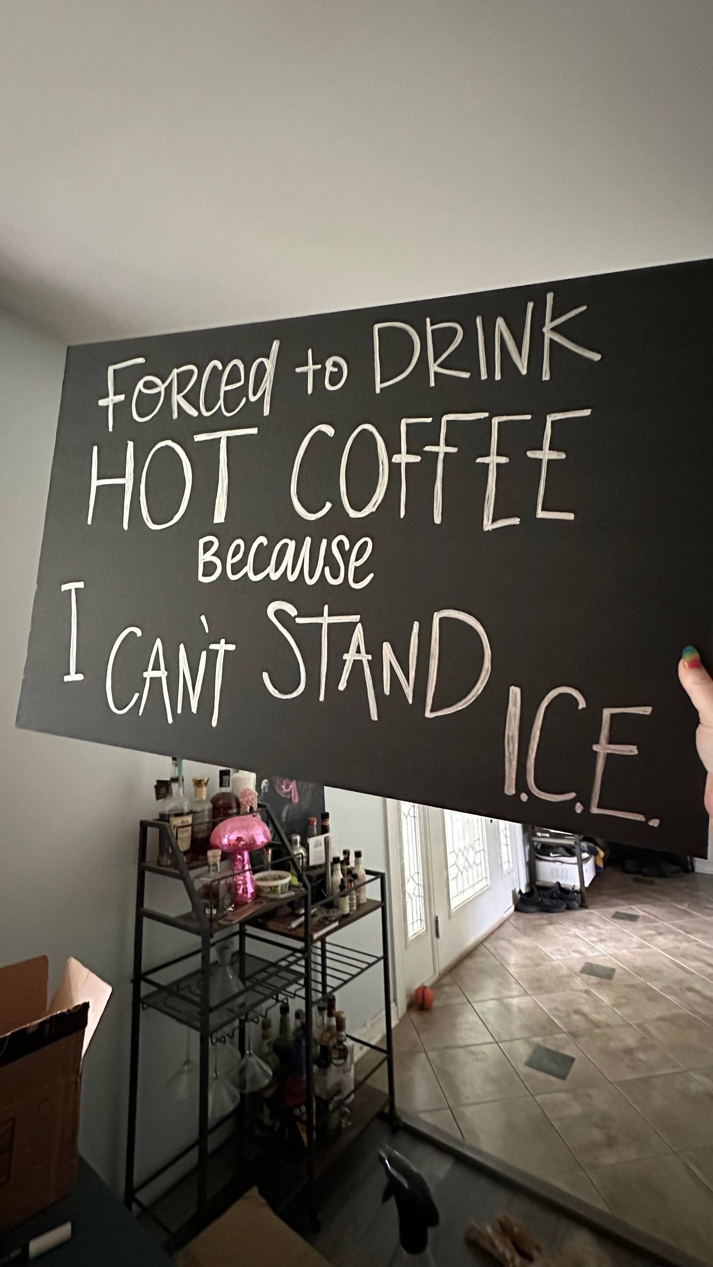 Forced to Drink Hot Coffee Because I Can't Stand ICE Sticker