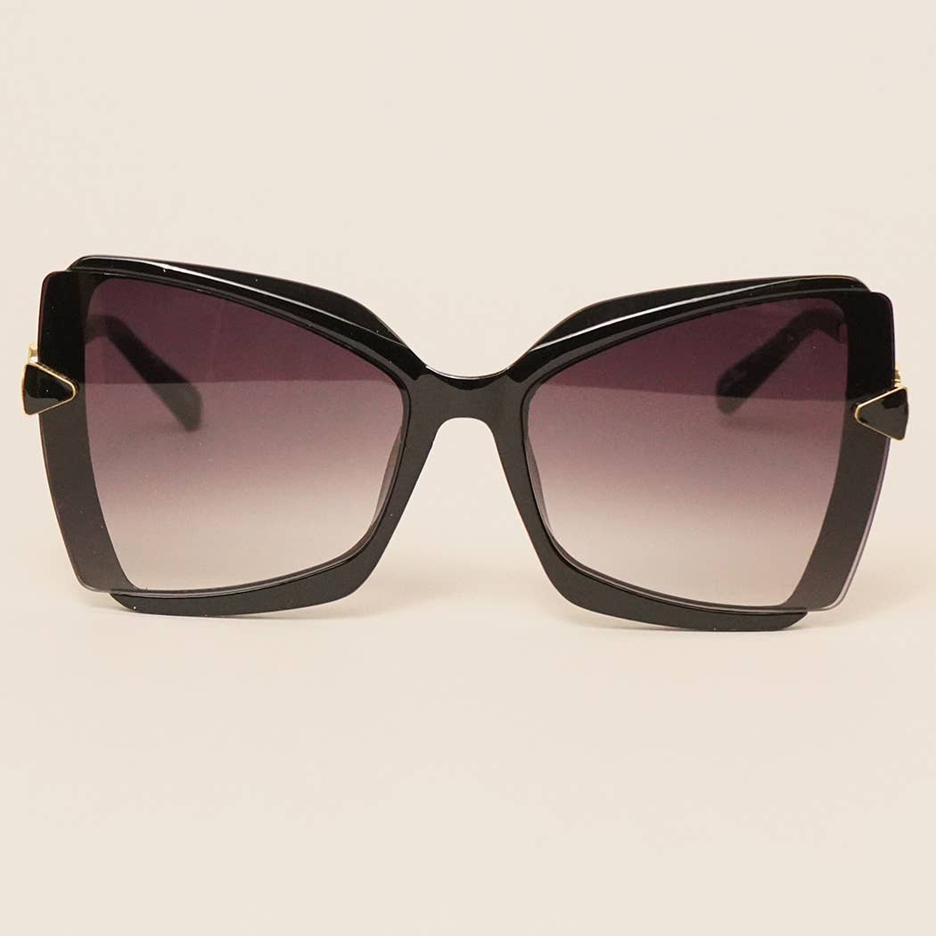 Oversized Half-chunk Minimal Eyeglasses