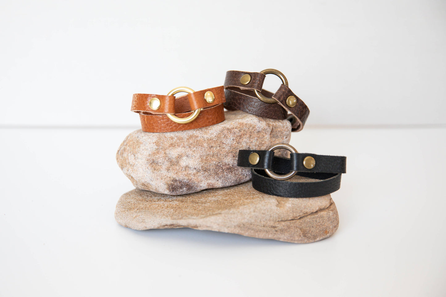 Leather Bracelet - O-Ring Wrap