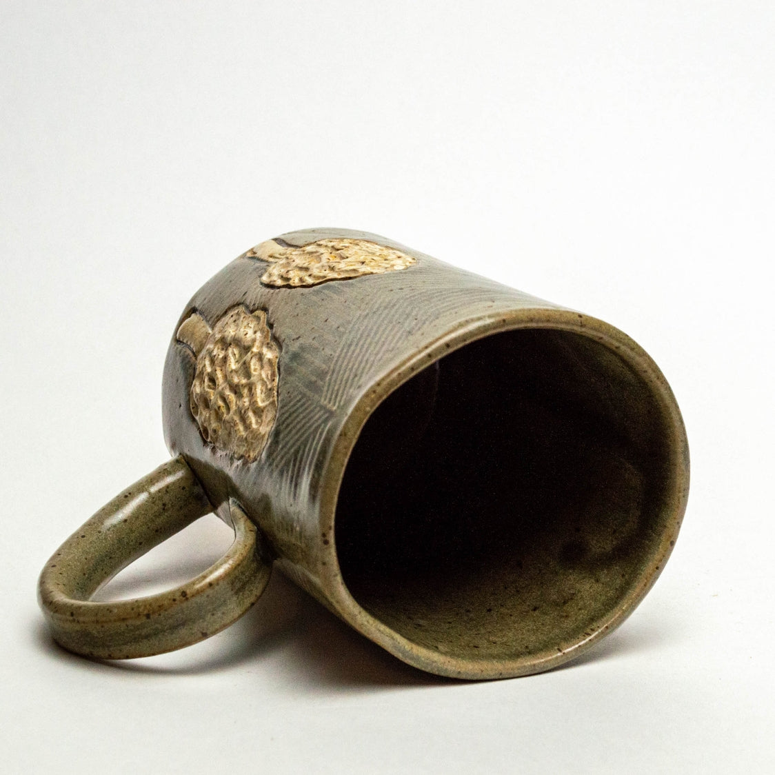 Morel Mushroom Design Handmade Ceramic 14oz Mug