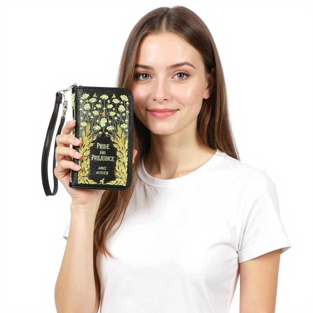 Pride and Prejudice Floral Book Wallet