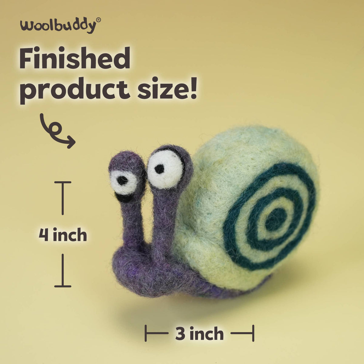 Snail Needle Felting Kit – Beginner DIY Wool Craft Gift