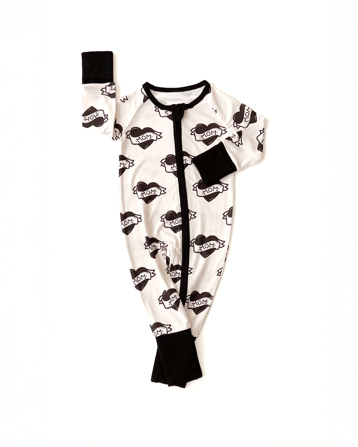 Mom Tattoo Bamboo Zip Pajamas