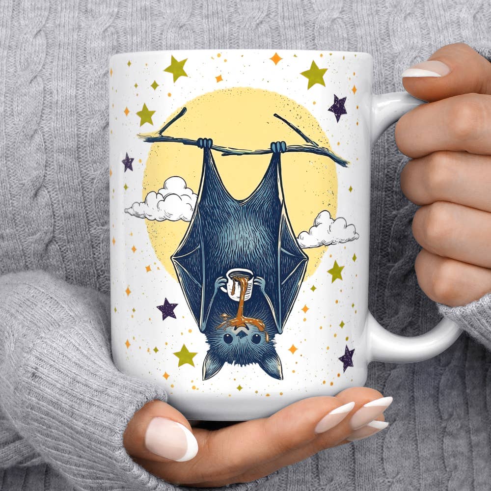 Bat Drinking Coffee Mug