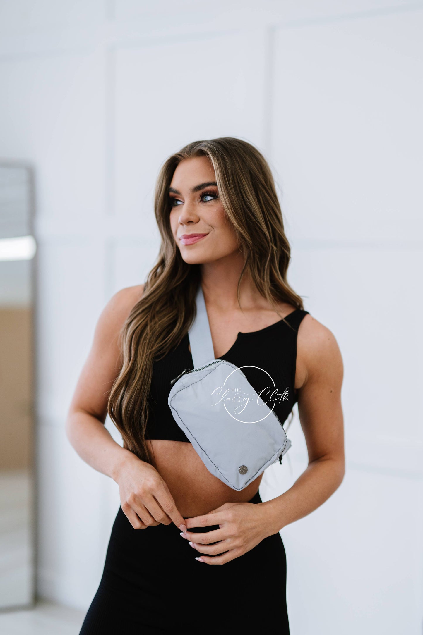 Nylon Belt Bag- Grey