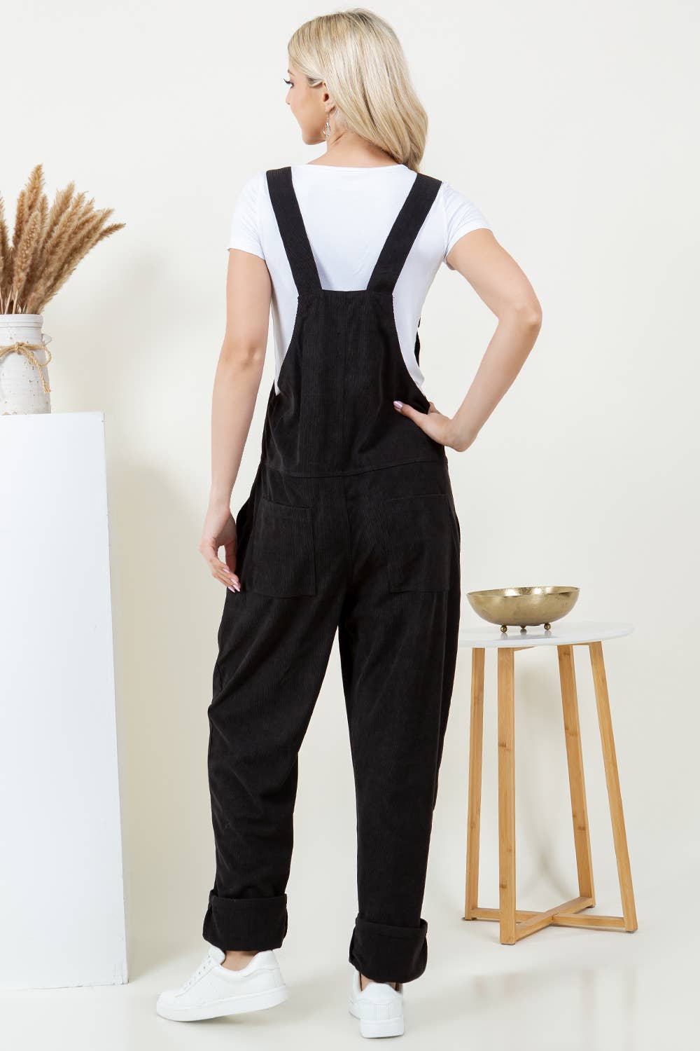 Black Corduroy Overall