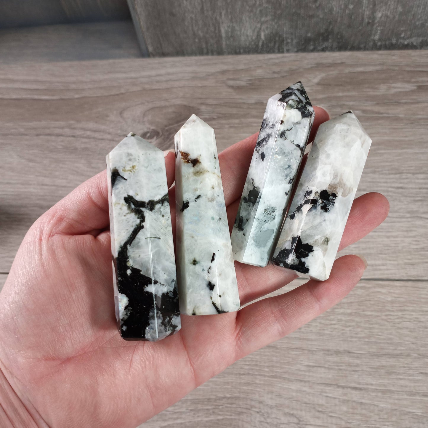 Gemstone Obelisks 2.5 Inch + | Rainbow Moonstone