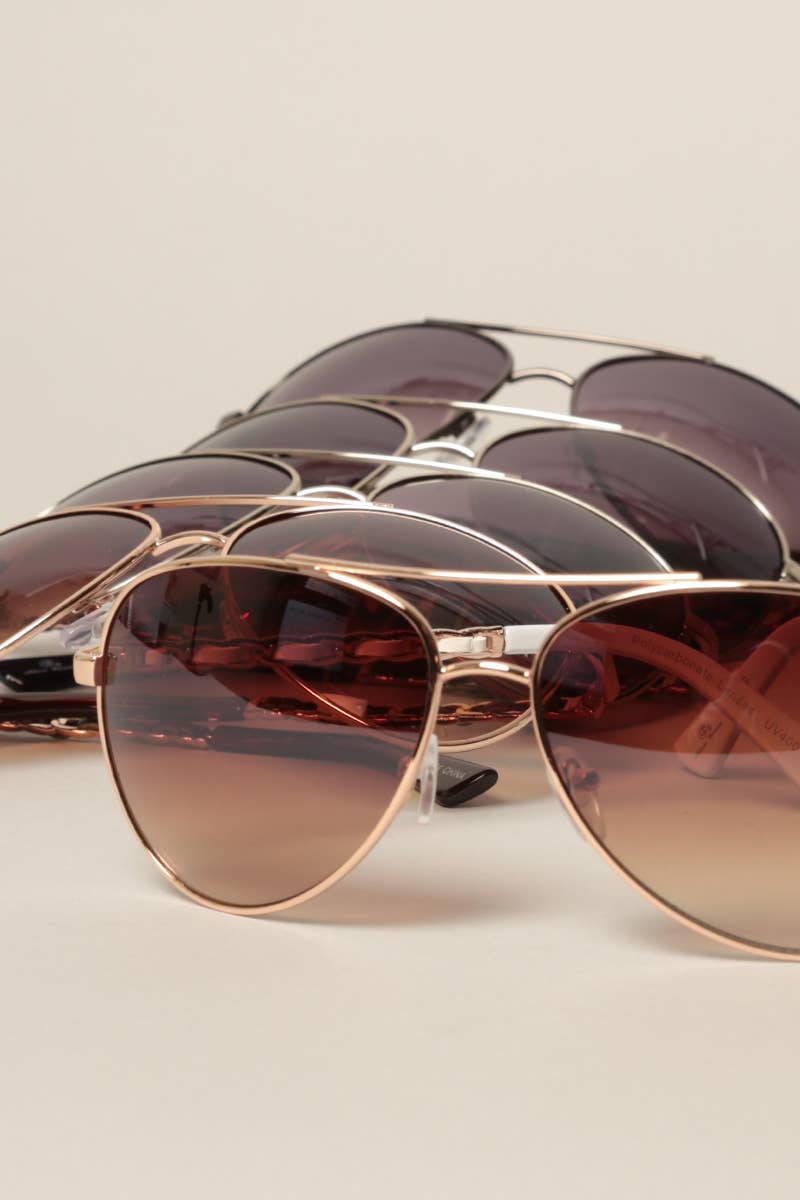 Chain Detail Aviator Sunglasses