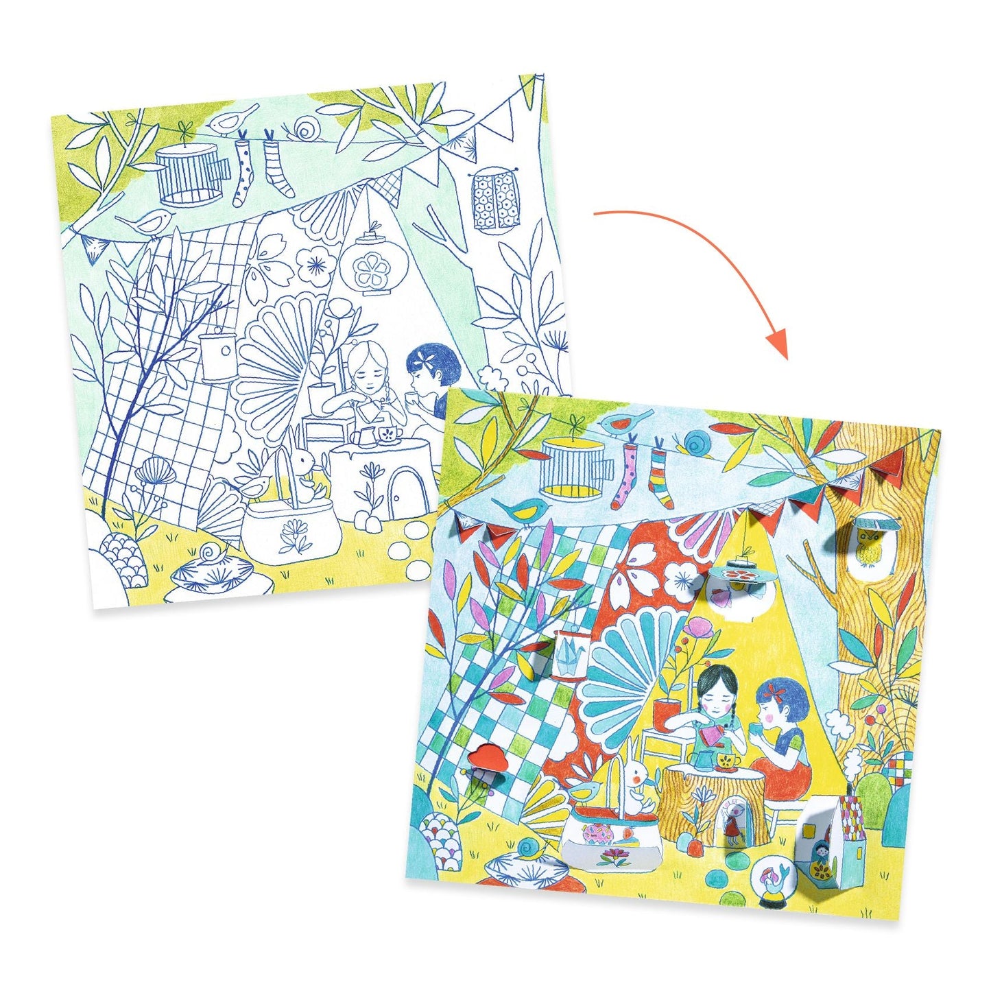 Nina’s Play Tents Coloring Pages