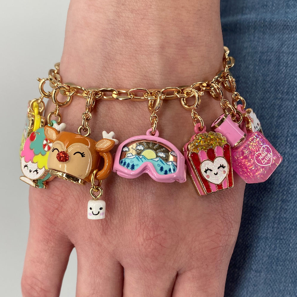Gold Glitter Nailpolish Charm