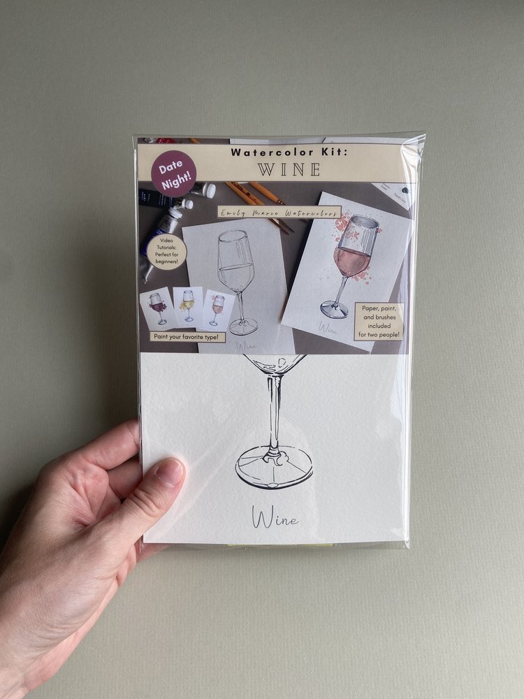 Date Night Watercolor Kit - Wine