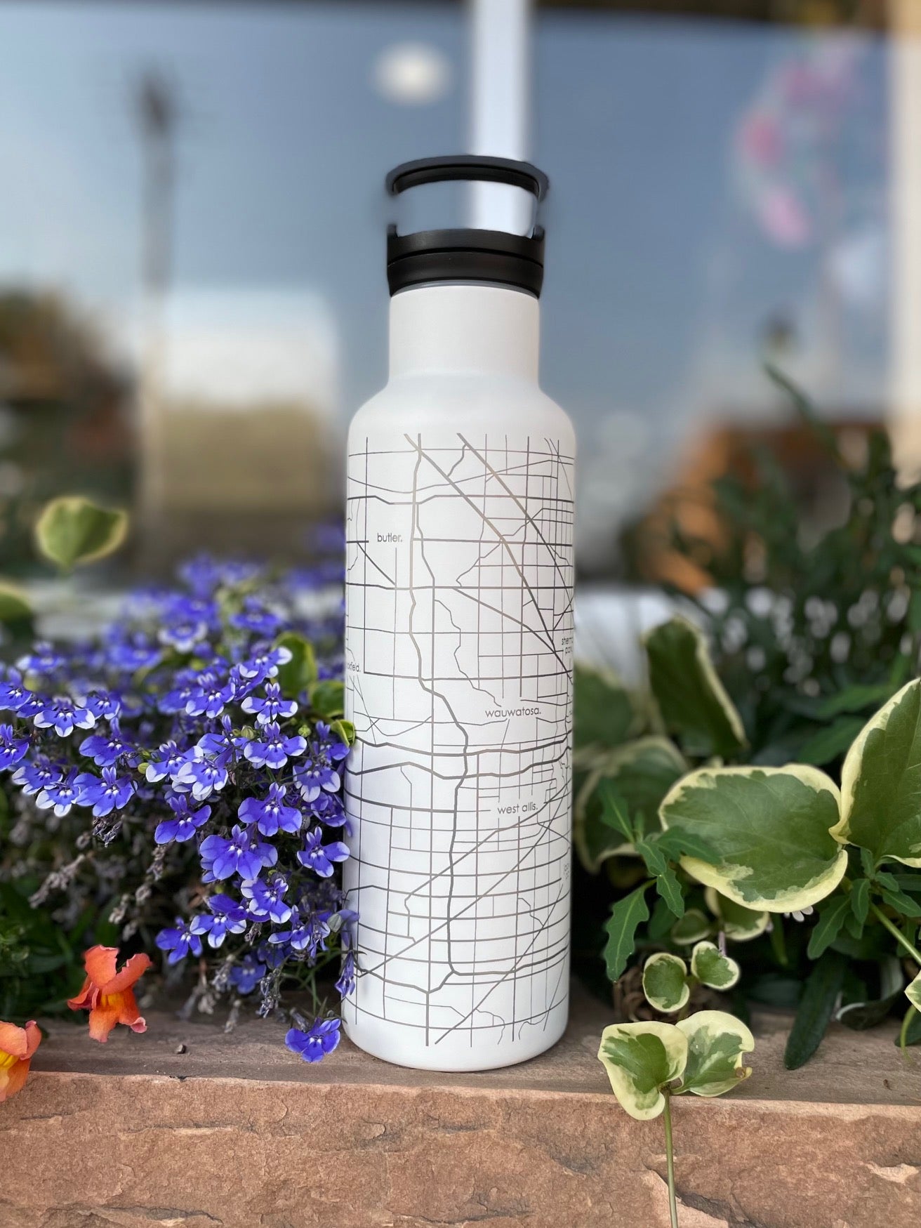 Milwaukee Map - Water Bottle - 21 oz