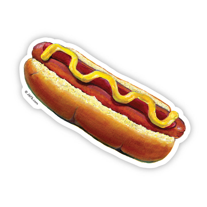 Hotdog Sticker By J6R6