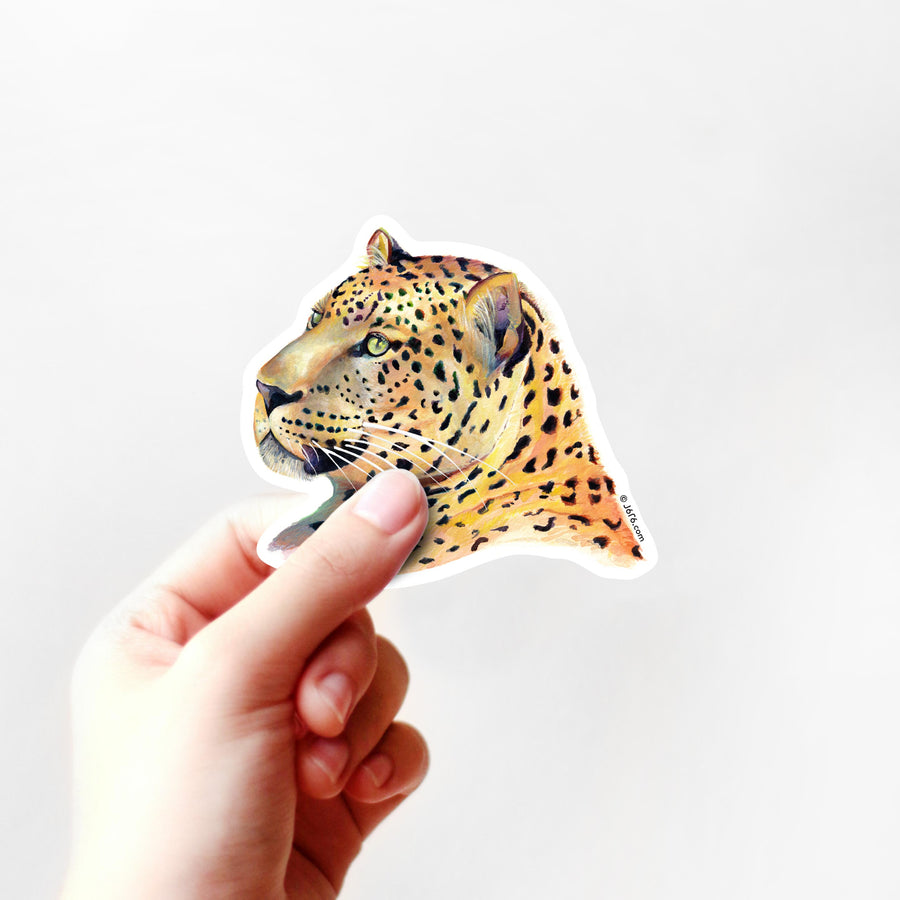 Leopard Sticker By J6R6