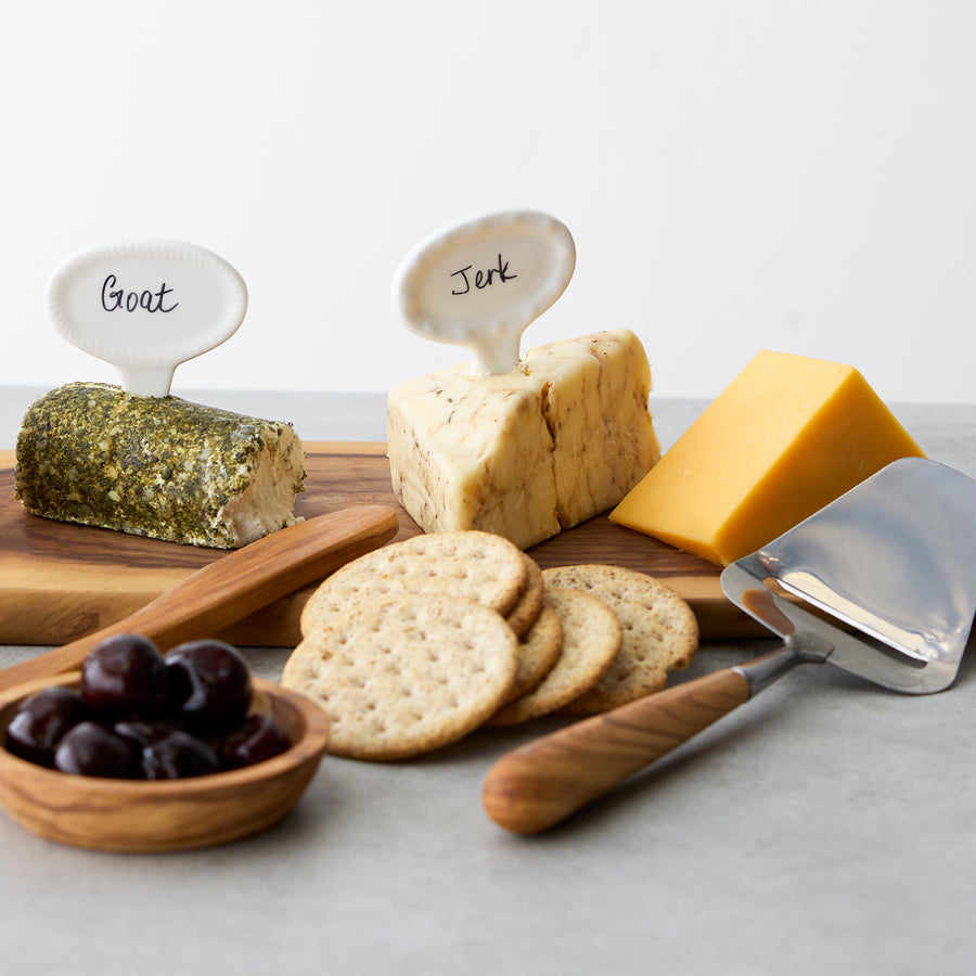 Set of 6 Oval Cheese Markers