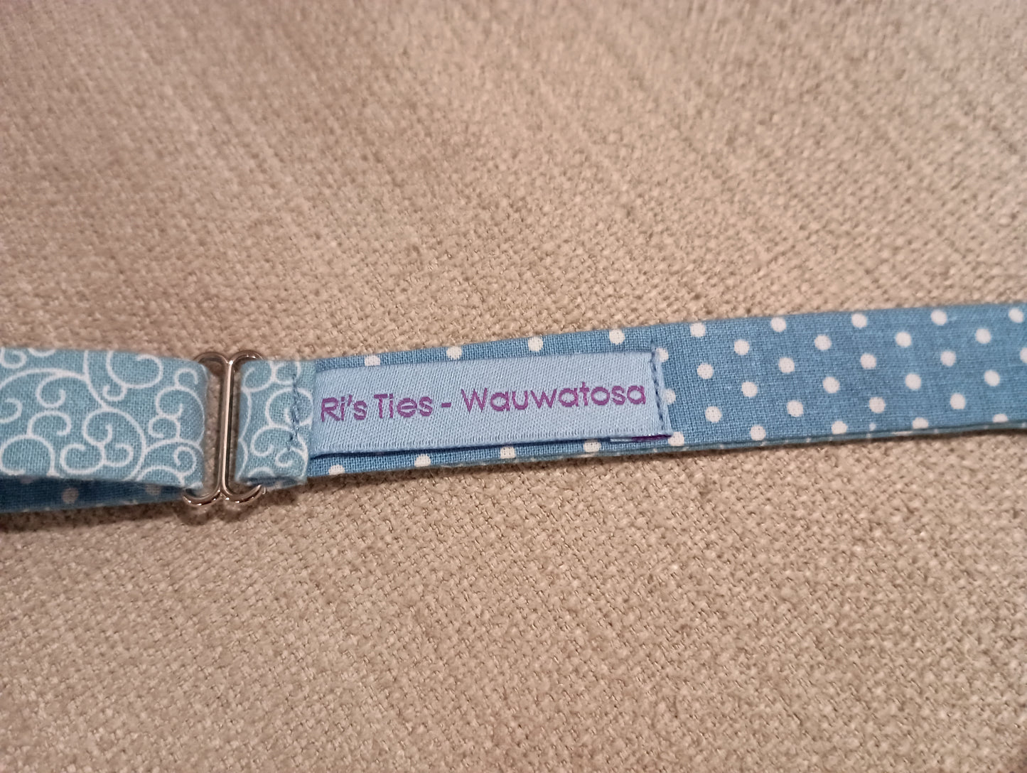 Ri's Ties Purple Floral and Polka Dot