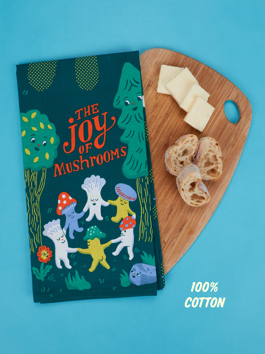 The Joy Of Mushrooms Printed Dish Towel